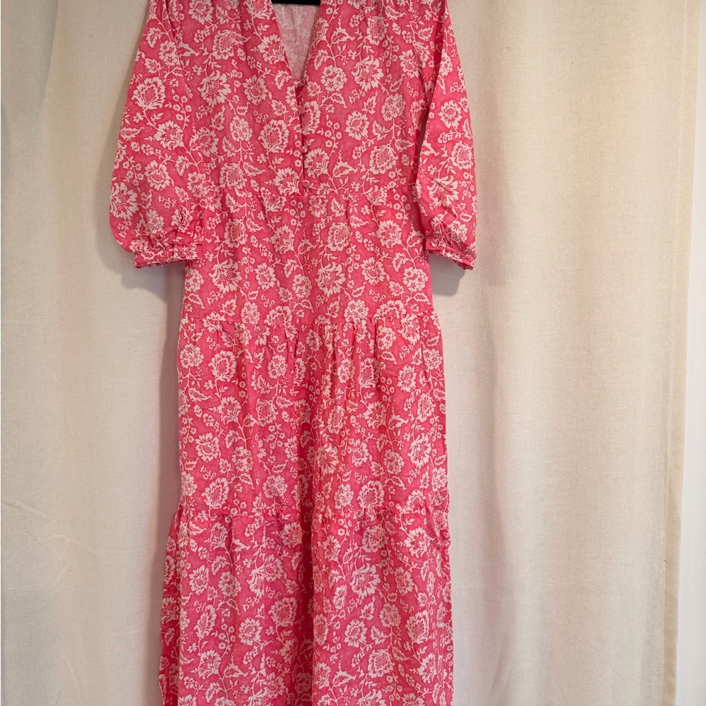 J McLaughlin Cunningham Size XS Pink Floral Maxi Dress